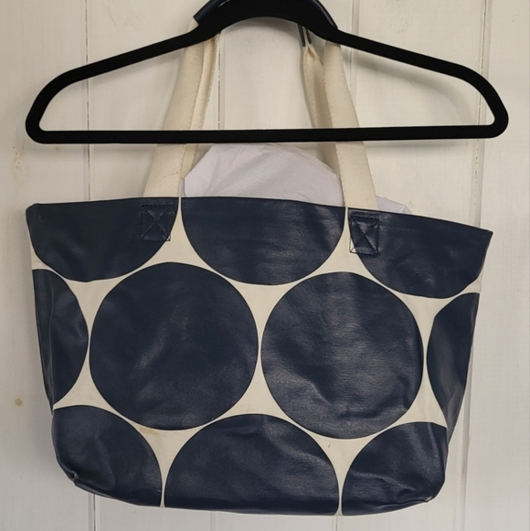 Kate Spade NY On The Go Cotton & Leather Polkadot Tote Bag - Picture 15 of 15